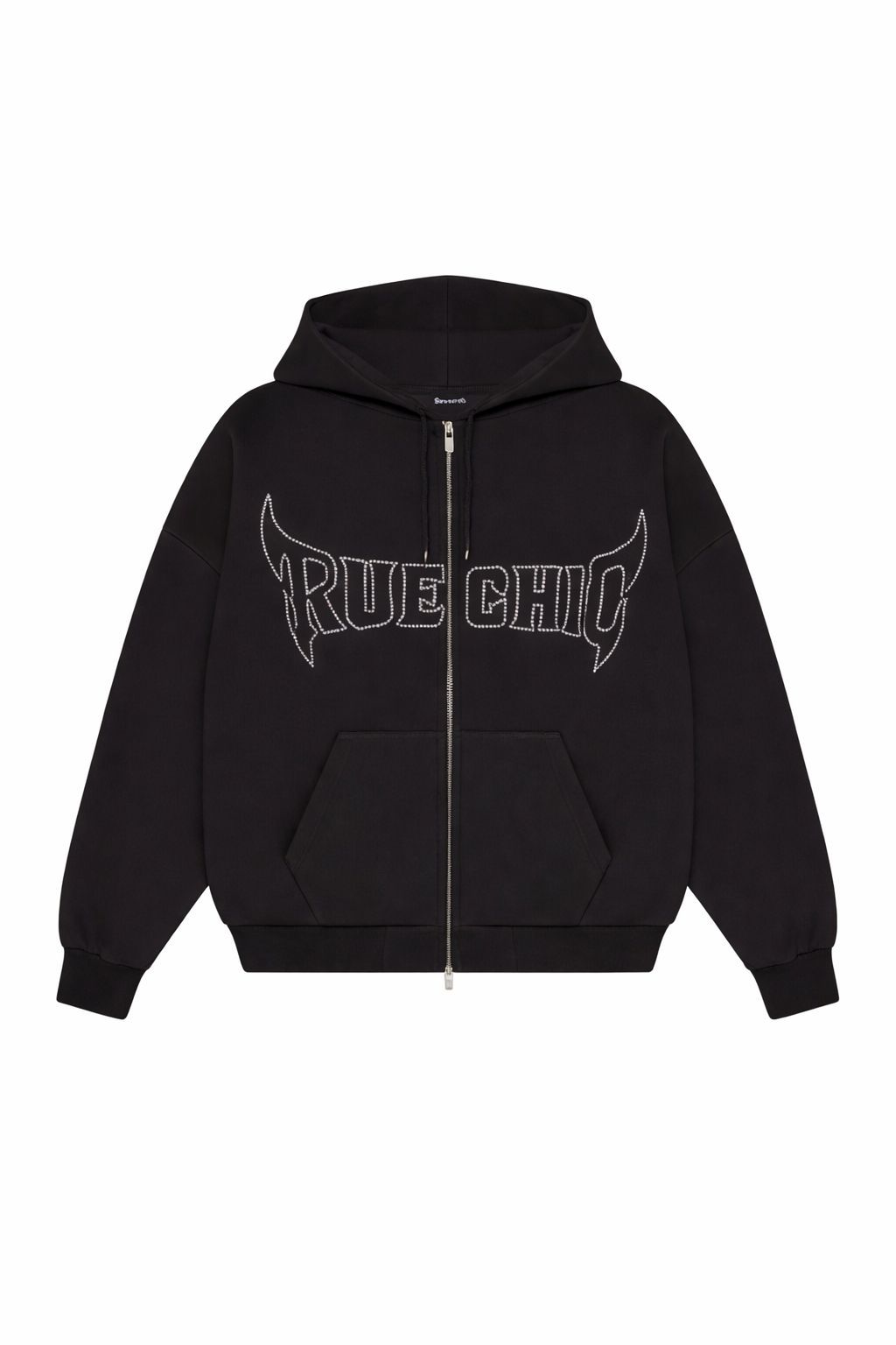 GLITTER ZIPPER JACKET BLACK